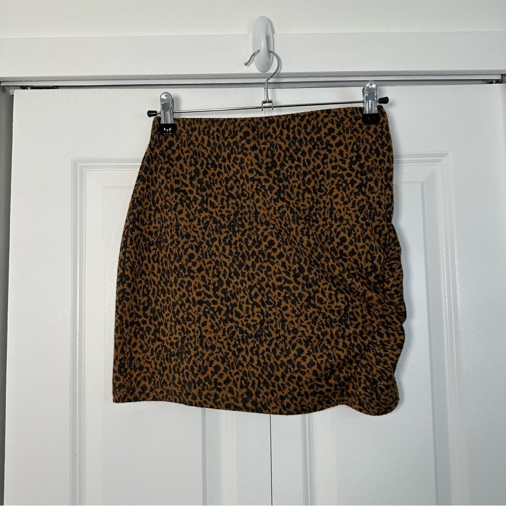 Urban Outfitters Leopard Print Mini Skirt XS